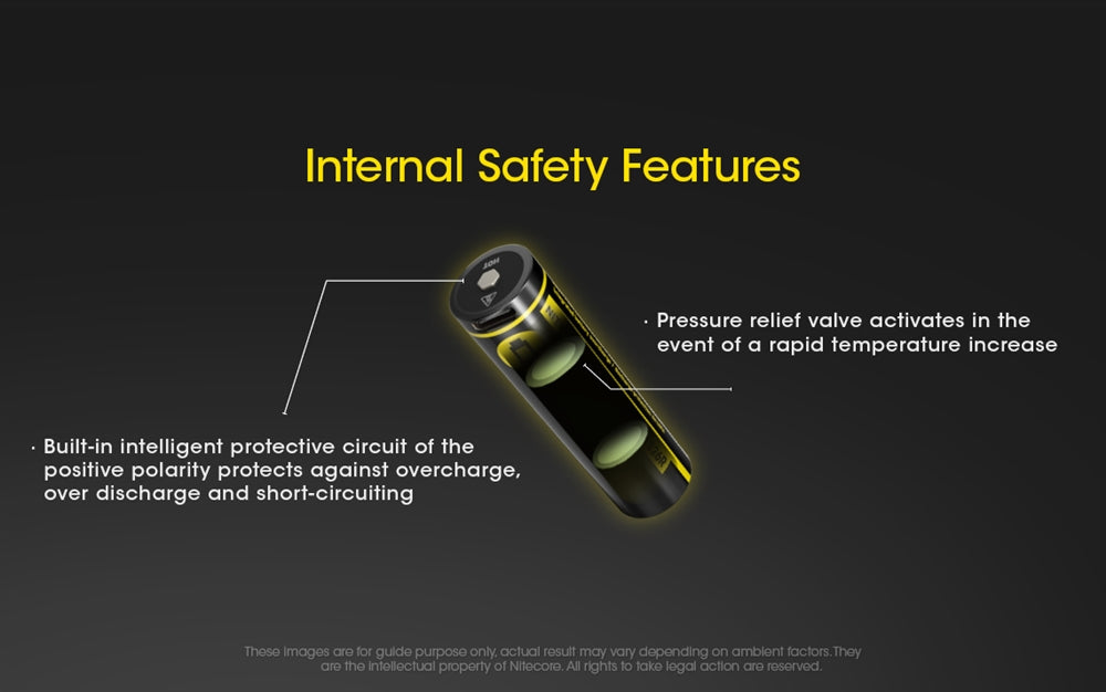 Nitecore 2600mAh USB-C Rechargeable 18650 Button Top Battery