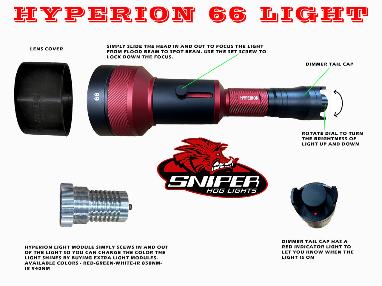 Sniper Hog Light Hyperion 66 IR Illuminator Kit (Replaces Coyote Cannon)